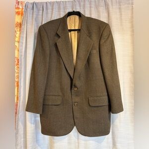 Oscar de la Renta Brown Checkered Blazer